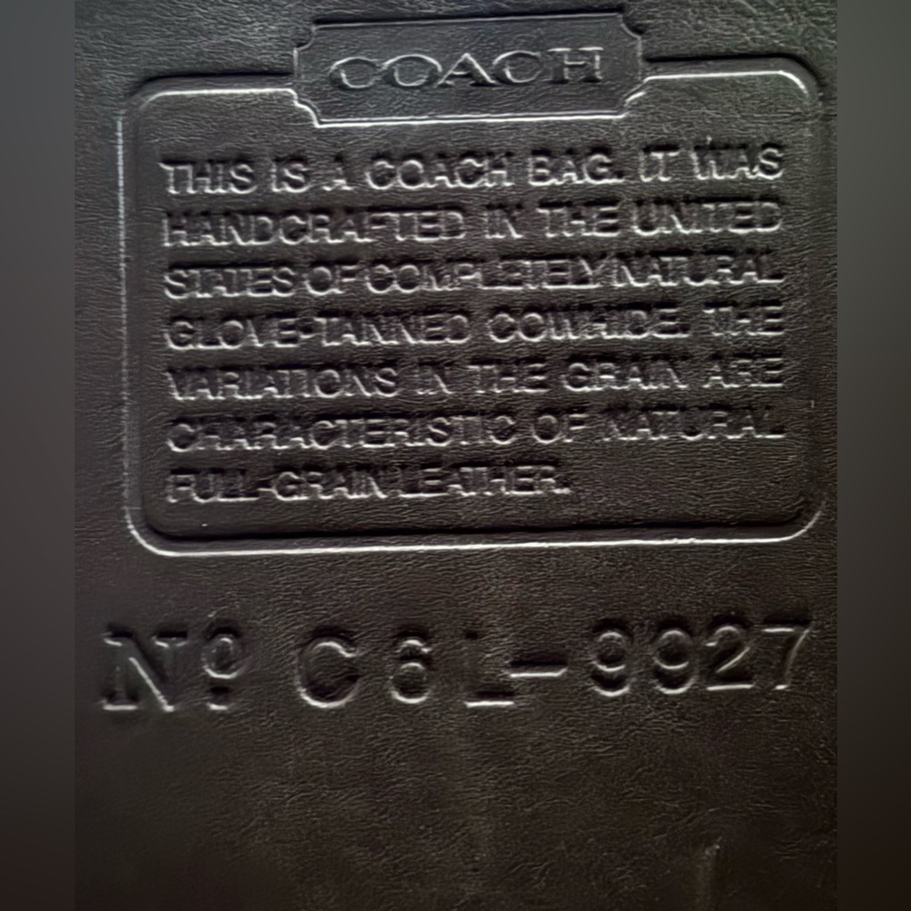 Vintage Coach Chocolate Dark Brown Leather Bag - Picture 9 of 9